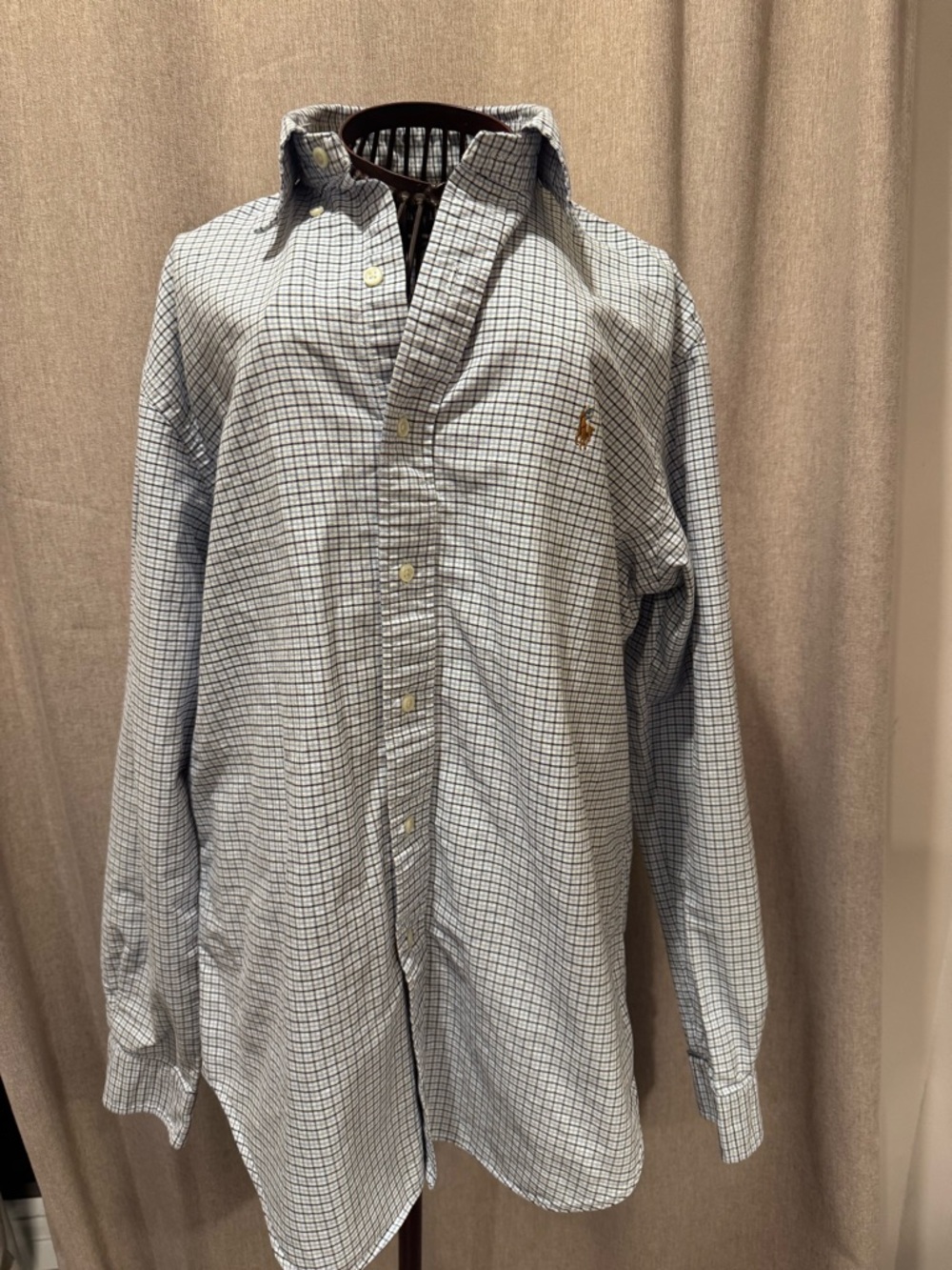 Ralph Lauren - Men’s - Classic Fit Button Down Shirt - Black & Blue Check - M